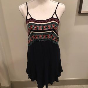 Embroidered blue sun dress!!